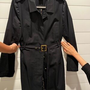 Tory Burch Black Long Trench Coat NWOT